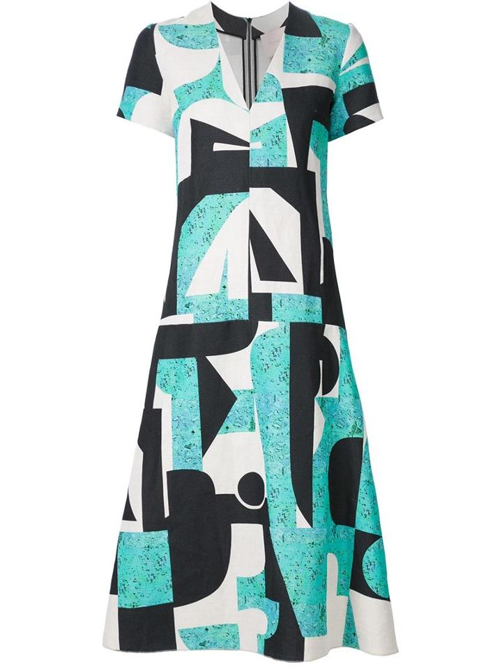 Roksanda Geometric Print Dress