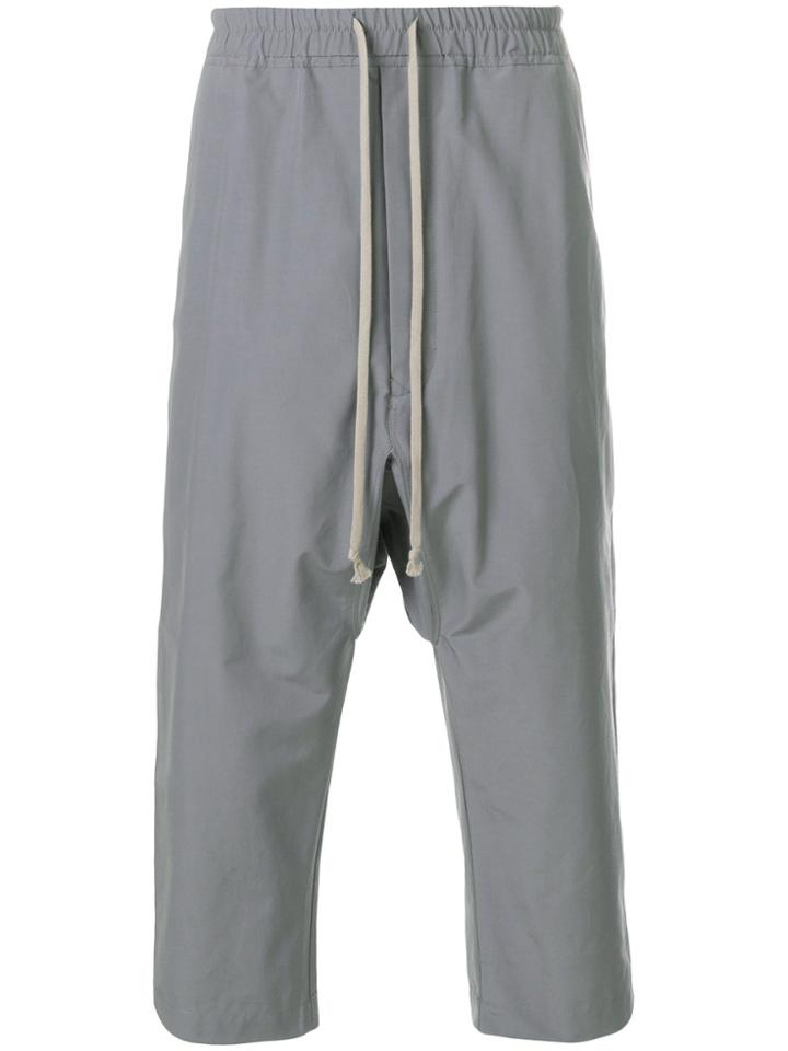 Rick Owens Drkshdw Drawstring Drop-crotch Trousers - Grey