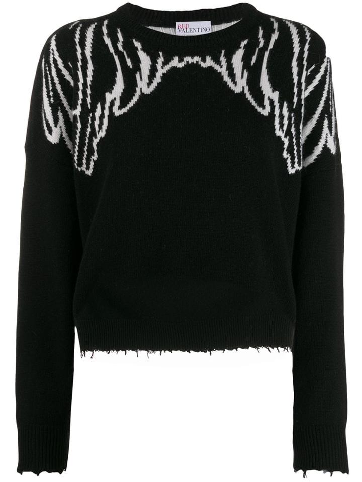Red Valentino Spread Your Wings Sweater - Black