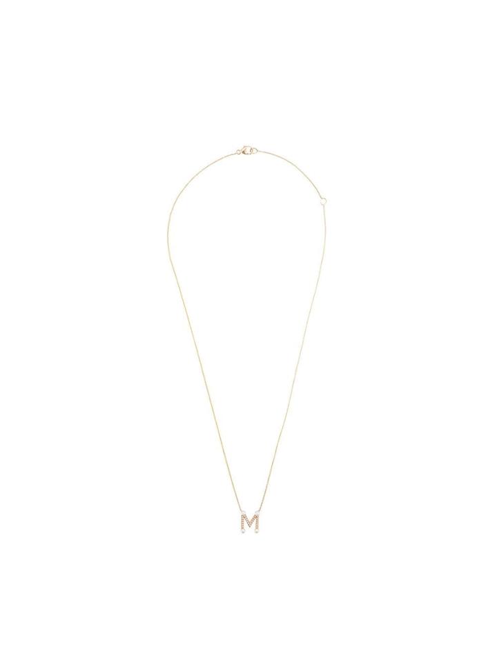 Dana Rebecca Designs M Initial Pendant Necklace - Gold