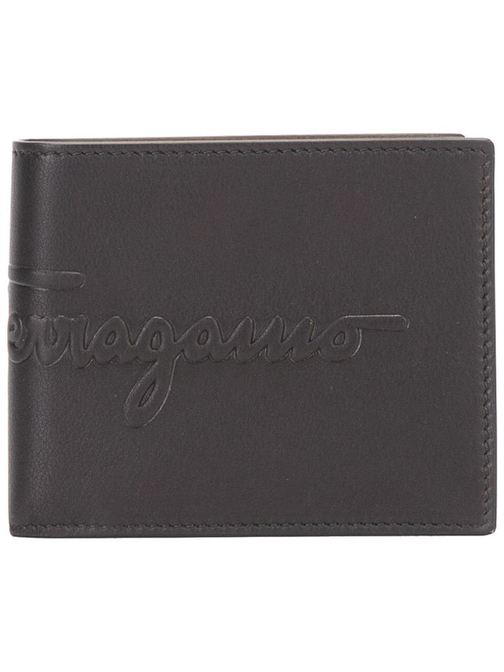 Salvatore Ferragamo Embossed Logo Wallet - Black