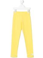 Moschino Kids Logo Print Leggings, Toddler Girl's, Size: 5 Yrs, Yellow/orange