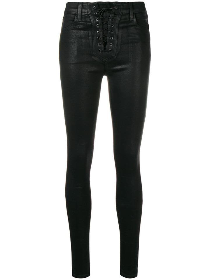 J Brand J Brand X Steph Shep Coated Vendetta Skiny Trousers - Black