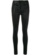 J Brand J Brand X Steph Shep Coated Vendetta Skiny Trousers - Black