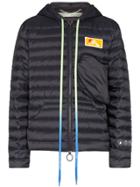 Off-white Hooded Padded Jacket - Blue
