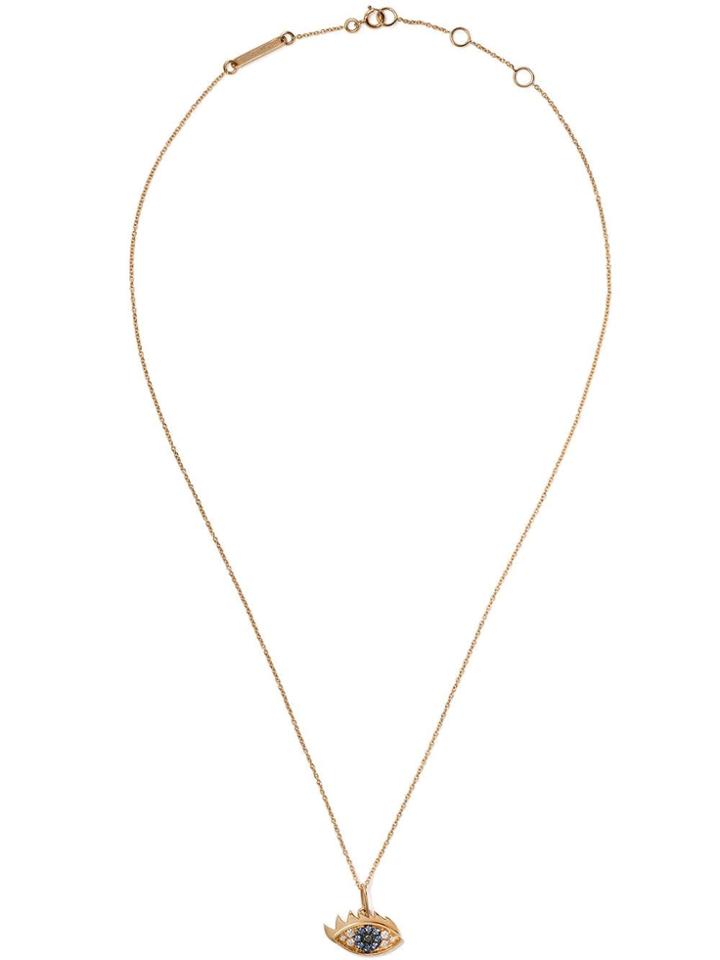 Delfina Delettrez 18kt Yellow Gold, Diamond & Sapphire Eye Necklace -