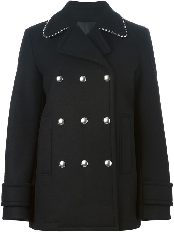 Alexander Wang Press Stud Fastened Coat, Women's, Size: 4, Black, Polyamide/polyester/wool