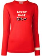 Bella Freud 'every Body Know' Jumper, Women's, Size: Small, Red, Wool