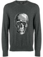 Alexander Mcqueen Skull-intarsia Sweater - Grey