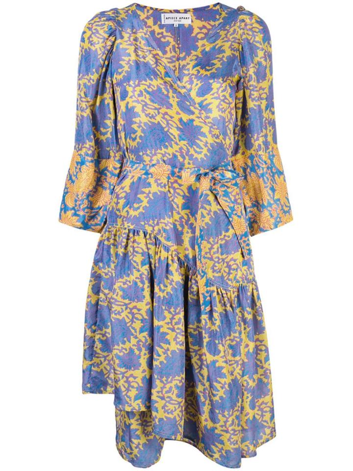 Apiece Apart Printed V-neck Dress - Yellow