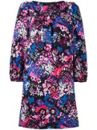 Marc Jacobs Printed Boat-neck Dress, Women's, Size: 8, Black, Cotton/spandex/elastane
