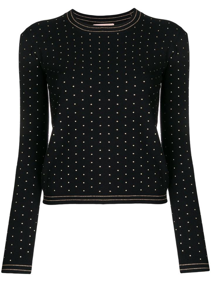 Twin-set Mini Stud Fitted Sweater - Black