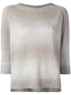 Lamberto Losani Three-quarters Sleeve Jumper, Women's, Size: Small, Nude/neutrals, Linen/flax/cashmere/viscose