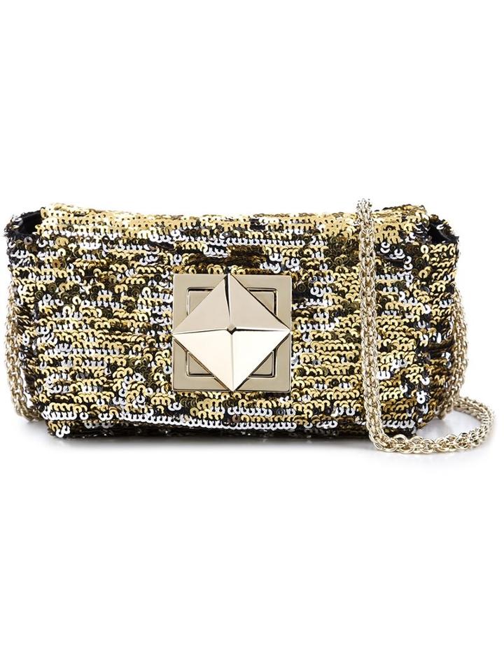 Sonia Rykiel Sequined Cross Body Bag, Women's, Grey