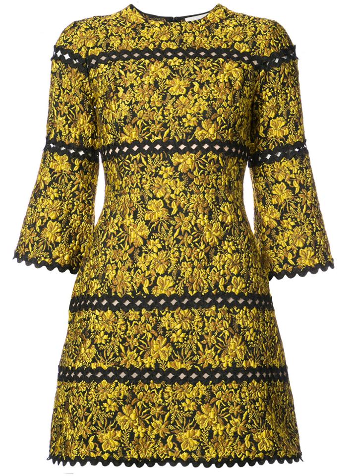 Sachin & Babi Sidhu Floral-print Dress - Yellow & Orange