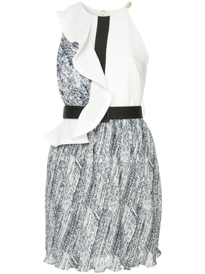 Self-portrait Short Belted Dress - White