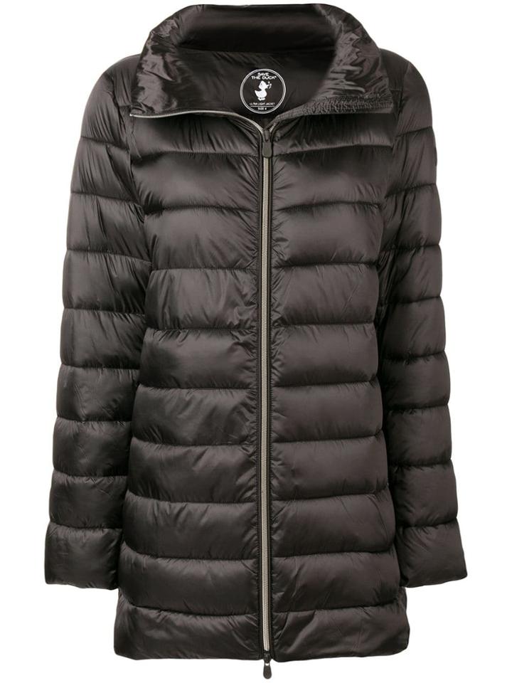 Save The Duck Zipped Padded Coat - Brown