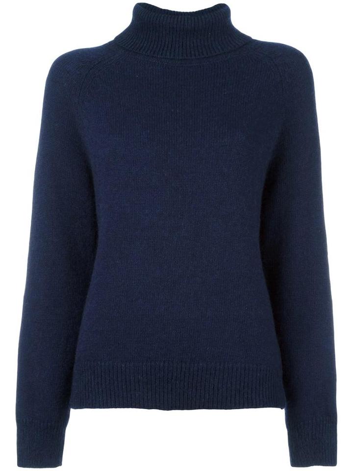 Alberto Biani Roll Neck Jumper, Women's, Size: Medium, Blue, Polyamide/viscose/cashmere/wool