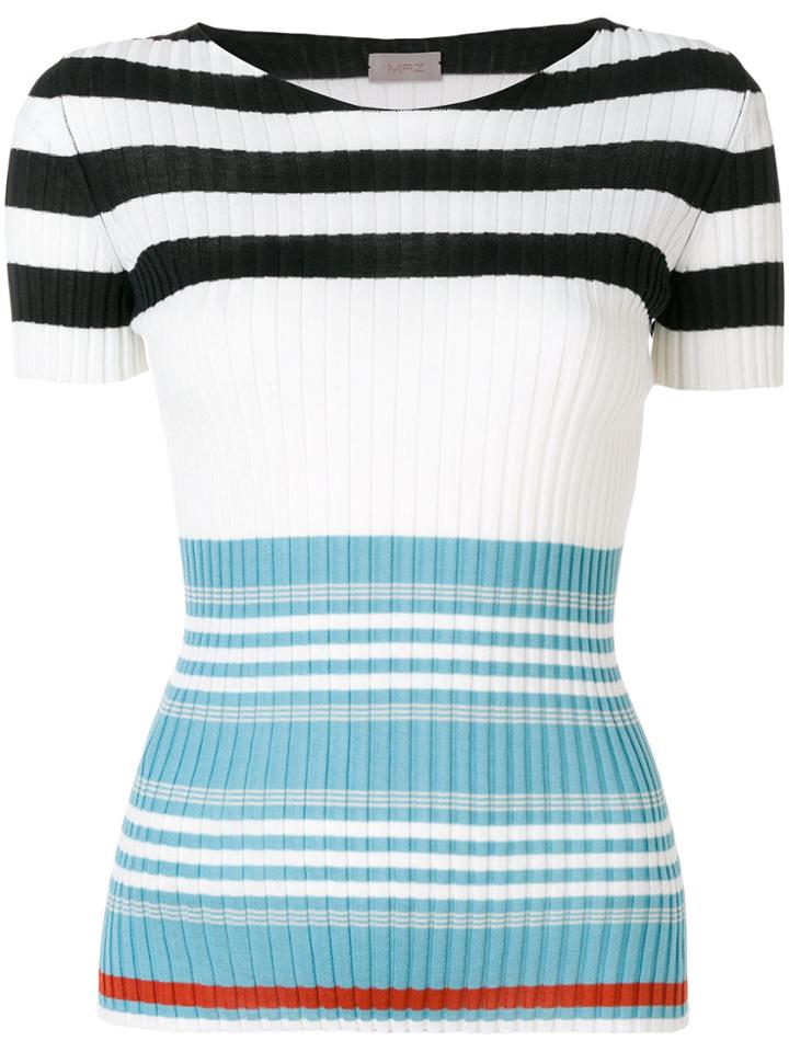 Mrz Short Sleeve Knitted Top - White