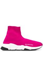 Balenciaga Speed Knit Sneakers - Pink