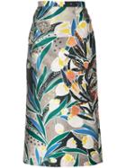Rochas - Embellished Printed Skirt - Women - Silk/polyester - 40, Silk/polyester