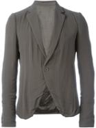 Rick Owens One Button Blazer, Men's, Size: 48, Grey, Viscose/cupro/silk
