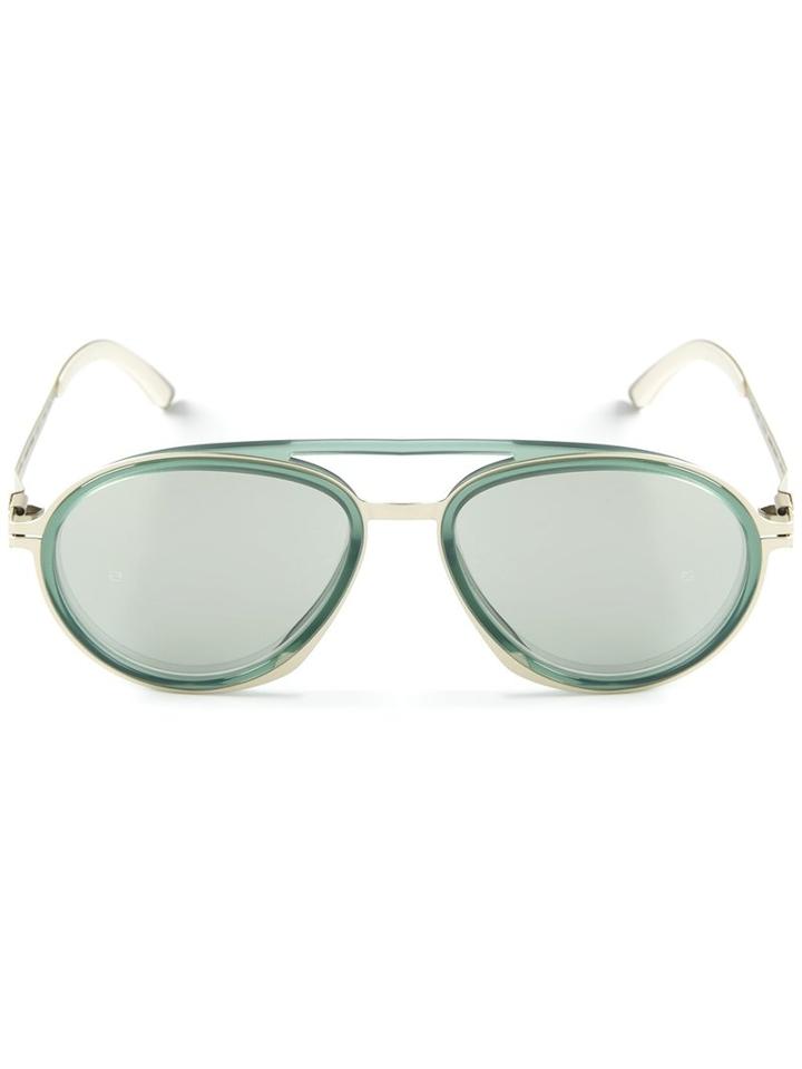Mykita - Aviator Sunglasses - Unisex - Titanium - One Size, Grey, Titanium