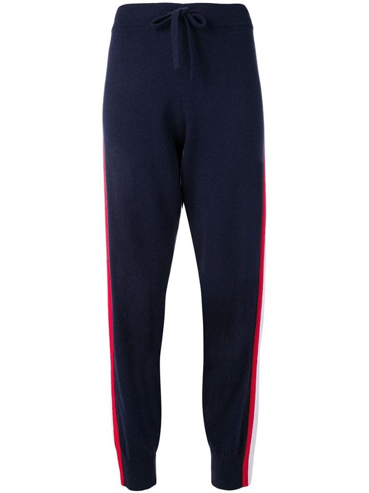Allude Side Stripe Knitted Trousers - Blue