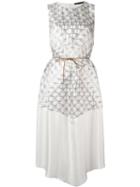 Fabiana Filippi - Printed Dress - Women - Silk/polyester/spandex/elastane - 44, White, Silk/polyester/spandex/elastane