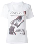 Joyrich Plastic Print T-shirt, Women's, Size: Large, White, Cotton