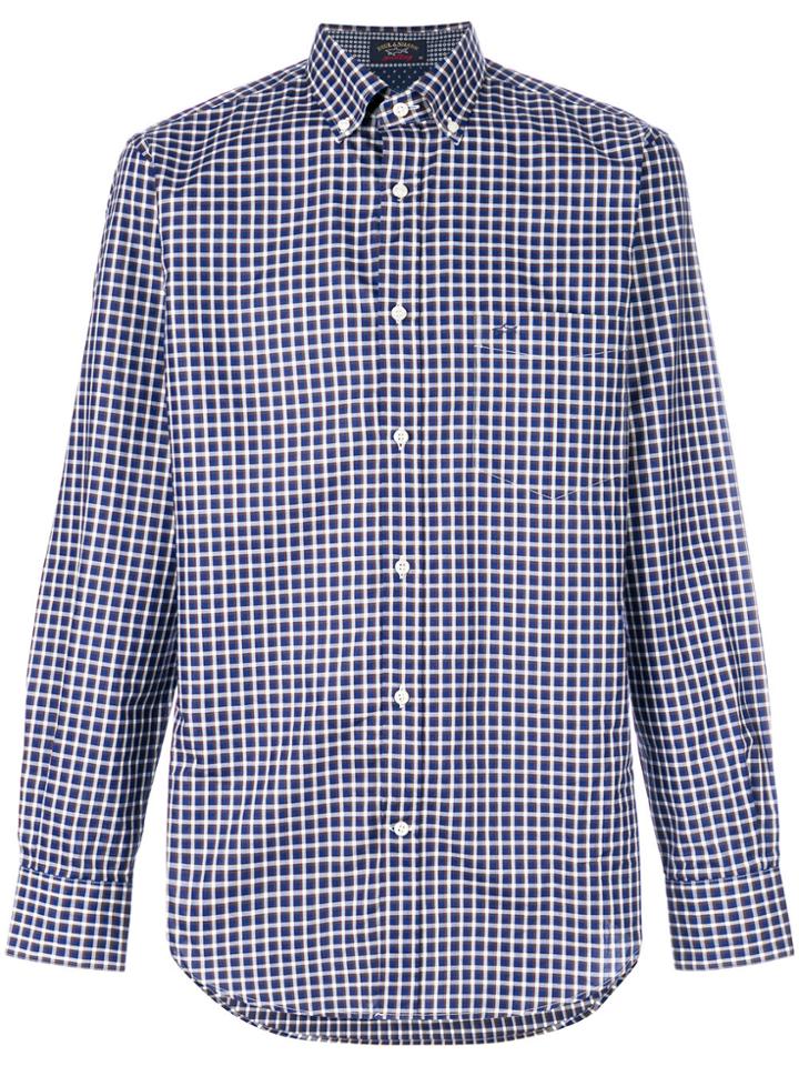Paul & Shark Checked Button-down Shirt - Blue