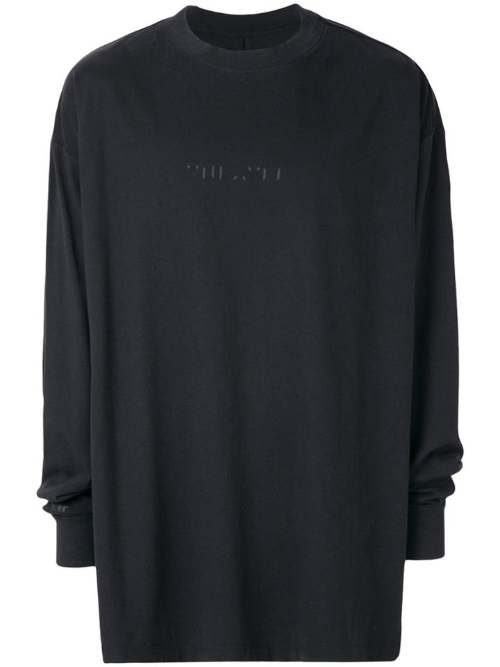 Unravel Project Round Neck Sweatshirt - Black