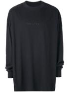 Unravel Project Round Neck Sweatshirt - Black