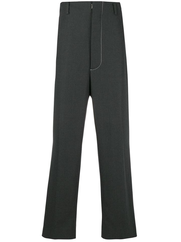 Maison Margiela High Waisted Stitch Trousers - Grey