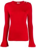 Tory Burch Embellished Knit Jumper - Red