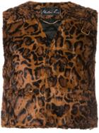 Martine Rose Leopard Print Textured Vest - Brown