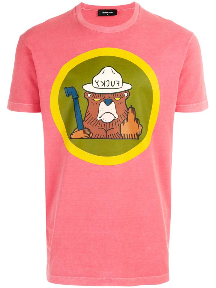 Dsquared2 Fucky T-shirt - Pink & Purple
