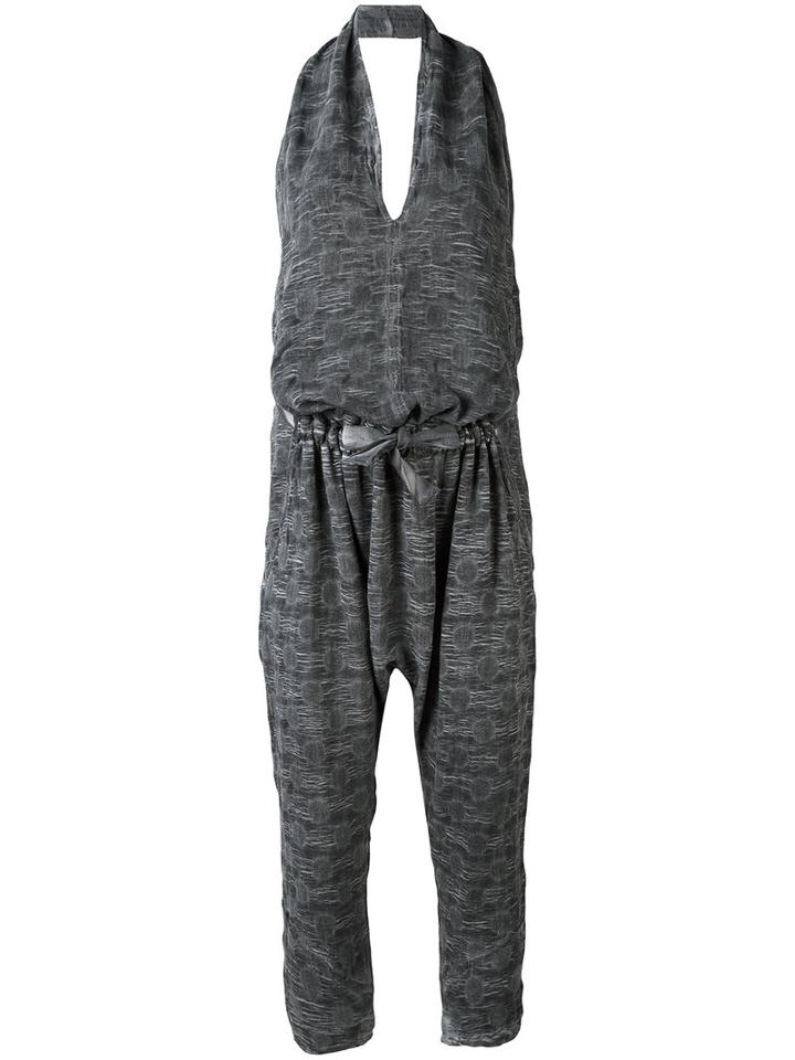 Lost & Found Ria Dunn - Open Back Jumpsuit - Women - Cotton/viscose - Xs, Grey, Cotton/viscose
