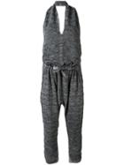 Lost & Found Ria Dunn - Open Back Jumpsuit - Women - Cotton/viscose - Xs, Grey, Cotton/viscose