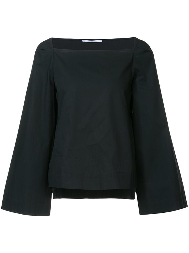 Rosetta Getty Square Neck Blouse - Black