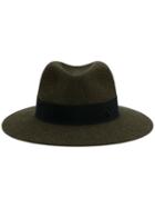 Maison Michel Fedora Hat, Women's, Size: Large, Green, Wool