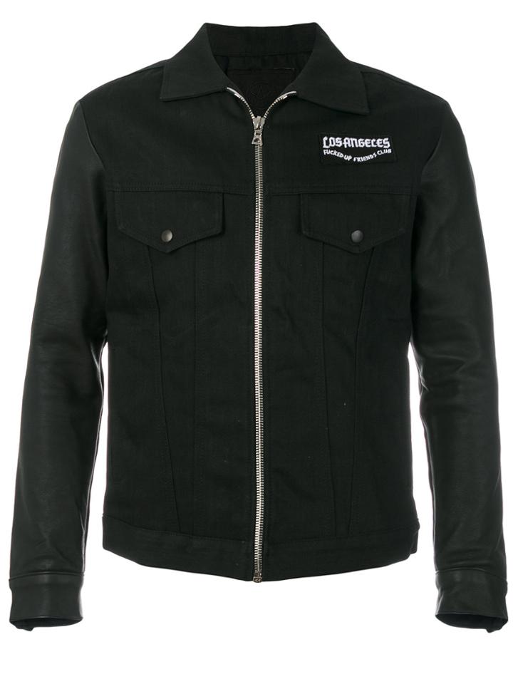 Local Authority Logo Denim Jacket - Black