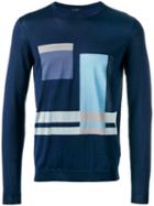 Pal Zileri - Geometric Pattern Sweater - Men - Silk/cotton - 50, Blue, Silk/cotton