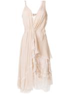 Ermanno Scervino Ruffled Asymmetric Dress - Nude & Neutrals