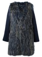 Twin-set Cotton Sleeves Fur Coat