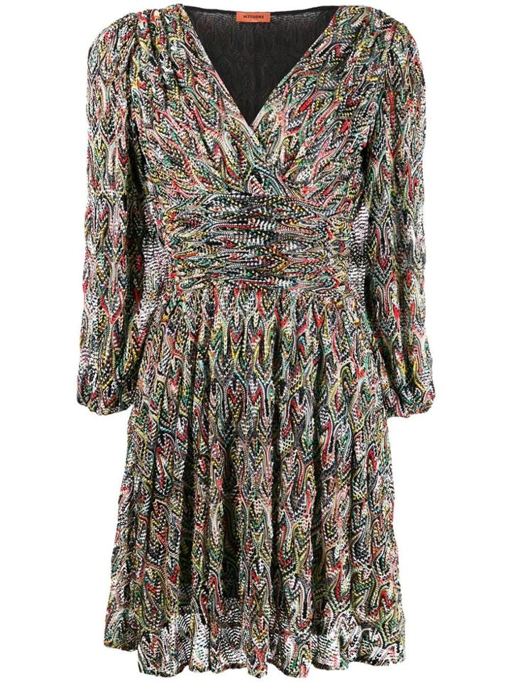 Missoni Draped Waisr Dress - Red