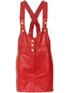 Andrea Bogosian Leather Salopette - Red