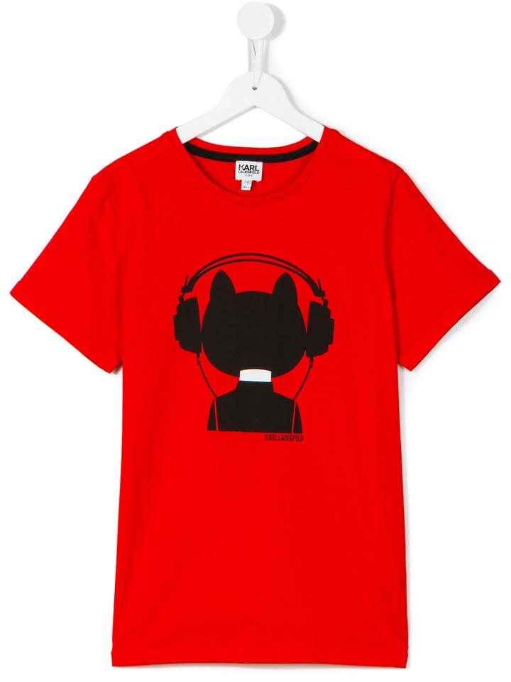Karl Lagerfeld Kids Printed T-shirt, Boy's, Size: 16 Yrs, Red
