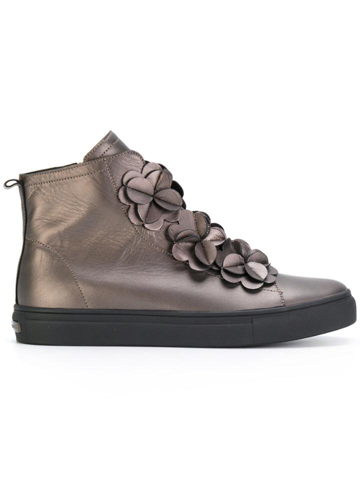 Kennel & Schmenger Hi-top Flower Sneakers - Brown
