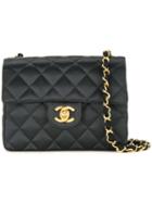 Chanel Vintage Quilted Cc Single Chain Shoulder Bag, Women's, Black
